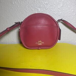 Coach F27971 Red Canteen Crossbody Bag Smooth Leather Shoulder Bag